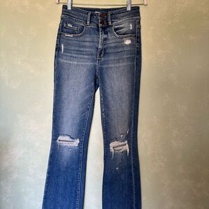 BKE High Rise Distressed Blue Jeans